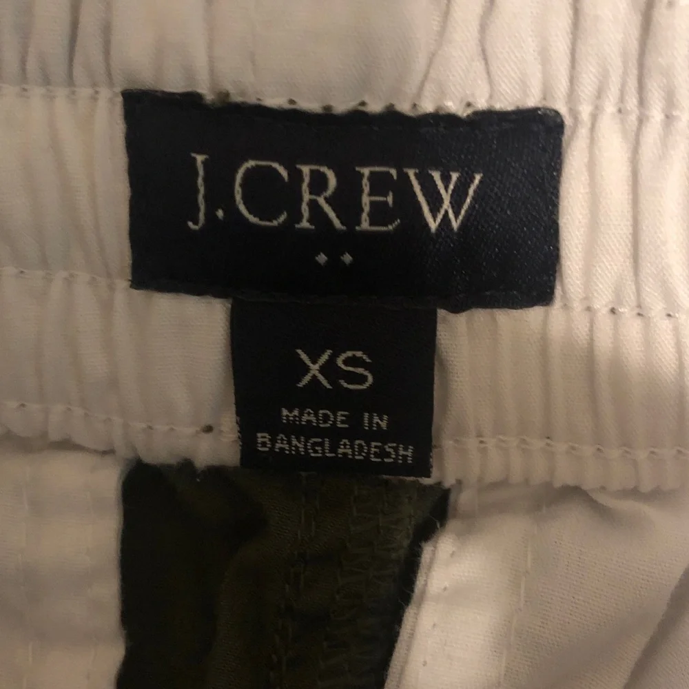 J. Crew Olive Green Drawstring khaki Shorts with White Cord size xs